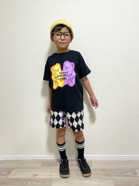 「アイテム（帽子）」を使った、mocchirhさん（キッズ・127cm）の秋コーディネート