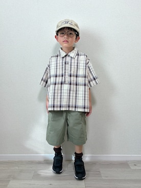 「リネン」｜mocchirhさん（キッズ・110cm）の春コーディネート