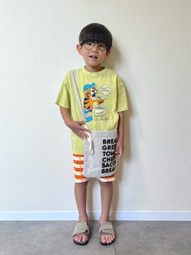 「アイテム（サンダル）」を使った、mocchirhさん（キッズ・100cm）の夏コーディネート