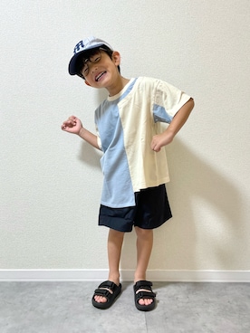 「アイテム（サンダル）」を使った、mocchirhさん（キッズ・100cm）の夏コーディネート