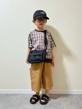 「アイテム（サンダル）」を使った、mocchirhさん（キッズ・100cm）の夏コーディネート