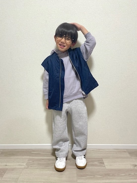 「アイテム（ベスト）」を使った、mocchirhさん（キッズ・100cm）の冬コーディネート