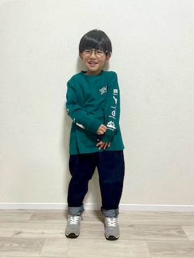 「アイテム（パンツ）」を使った、mocchirhさん（キッズ・100cm）の秋コーディネート