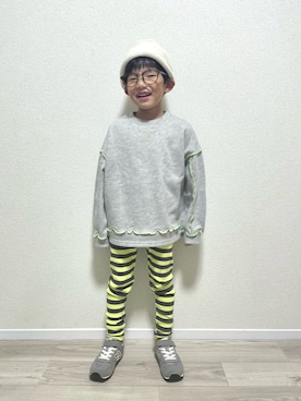 「アイテム（レギンス/スパッツ）」を使った、mocchirhさん（キッズ・100cm）の冬コーディネート