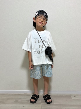 「アイテム（キャップ）」を使った、mocchirhさん（キッズ・110cm）の春コーディネート