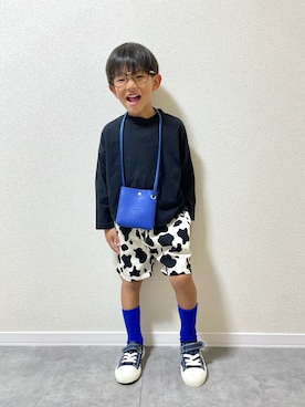 「アイテム（レッグウェア）」を使った、mocchirhさん（キッズ・100cm）の秋コーディネート