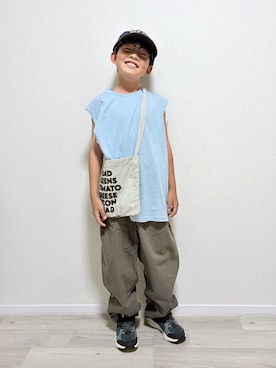 「beej（ビージ）のアイテム」を使った、mocchirhさん（キッズ・132cm）の夏コーディネート