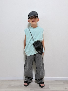 「BREEZE（ブリーズ）のアイテム」を使った、mocchirhさん（キッズ・110cm）の夏コーディネート