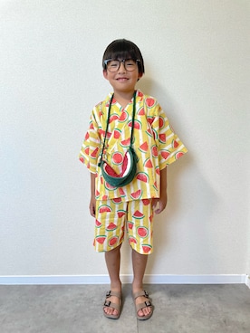 「アイテム（水着/着物・浴衣）」を使った、mocchirhさん（キッズ・100cm）の夏コーディネート