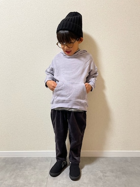「アイテム（帽子）」を使った、mocchirhさん（キッズ・100cm）の秋コーディネート