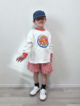 「Ocean&Ground（オーシャン&グラウンド）のアイテム」を使った、mocchirhさん（キッズ・110cm）の春コーディネート