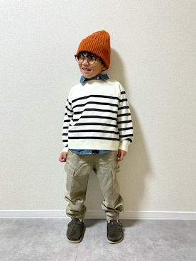 「アイテム（サンダル）」を使った、mocchirhさん（キッズ・100cm）の秋コーディネート