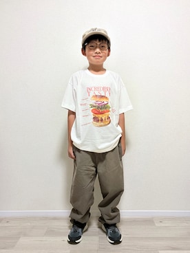 「pairmanon（ペアマノン）のアイテム」を使った、mocchirhさん（キッズ・132cm）の夏コーディネート
