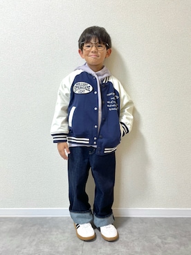 「アイテム（パーカー）」を使った、mocchirhさん（キッズ・100cm）の秋コーディネート