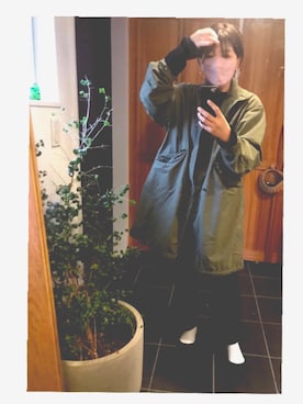 「coen」｜「アイテム（モッズコート）」を使った、creamayuiさん（レディース・163cm）の秋コーディネート