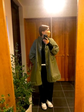 「coen」｜「アイテム（モッズコート）」を使った、creamayuiさん（レディース・163cm）の冬コーディネート