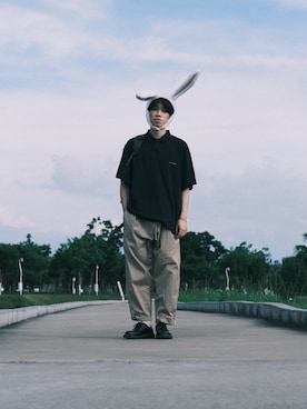 「Atease（アティース）のアイテム（アクセサリー）」を使った、Jさん（メンズ・174cm）の夏コーディネート
