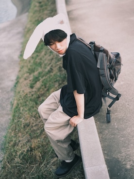 「Atease（アティース）のアイテム（アクセサリー）」を使った、Jさん（メンズ・174cm）の夏コーディネート