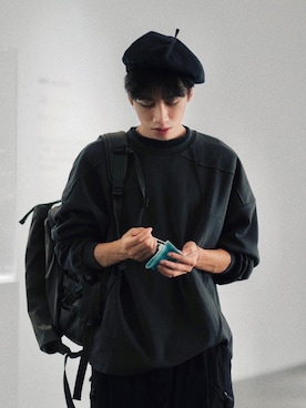 「Atease（アティース）のアイテム（アクセサリー）」を使った、Jさん（メンズ・174cm）の秋コーディネート