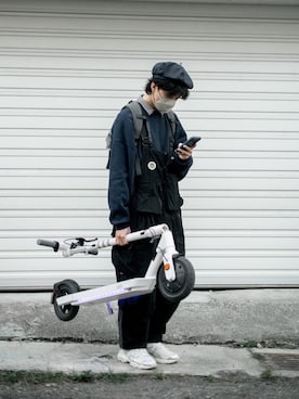 「meanswhile（ミーンズワイル）のアイテム」を使った、Jさん（メンズ・174cm）の冬コーディネート