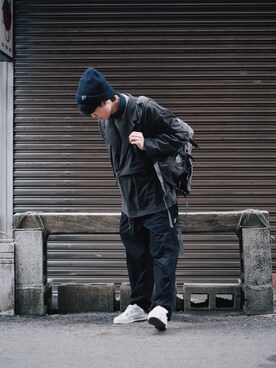 「meanswhile（ミーンズワイル）のアイテム」を使った、Jさん（メンズ・174cm）の冬コーディネート