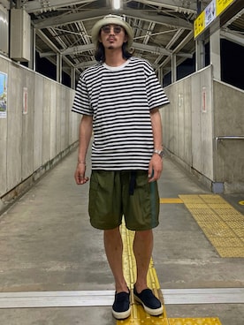「CONVERSE（コンバース）のアイテム（ローファー）」を使った、matyyyさん（メンズ・184cm）の夏コーディネート