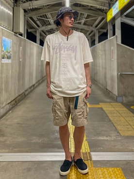 「CONVERSE（コンバース）のアイテム（ローファー）」を使った、matyyyさん（メンズ・184cm）の夏コーディネート
