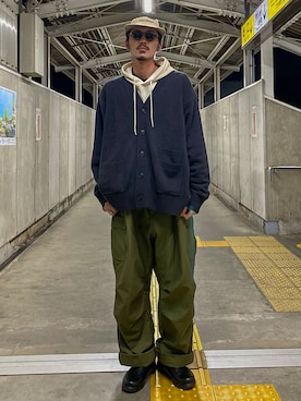 「MoonStar（ムーンスター）のアイテム（スリッポン）」を使った、matyyyさん（メンズ・184cm）の冬コーディネート