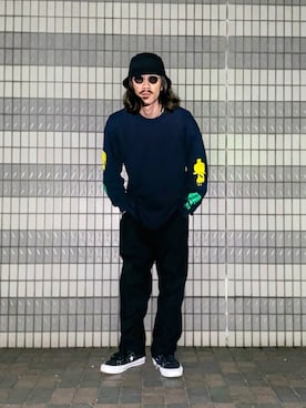 「TENBOX（テンボックス）のアイテム（トップス）」を使った、matyyyさん（メンズ・184cm）の春コーディネート