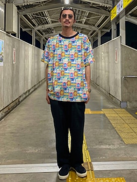 「CONVERSE（コンバース）のアイテム（ローファー）」を使った、matyyyさん（メンズ・184cm）の夏コーディネート