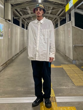「TENBOX（テンボックス）のアイテム（帽子）」を使った、matyyyさん（メンズ・184cm）の冬コーディネート