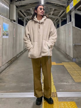 「MoonStar（ムーンスター）のアイテム（スリッポン）」を使った、matyyyさん（メンズ・184cm）の秋コーディネート