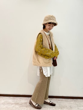 「WHIMSIC（ウィムジック）のアイテム（その他アウター）」を使った、𝚗𝚊𝚋𝚎さん（レディース・162cm）の秋コーディネート
