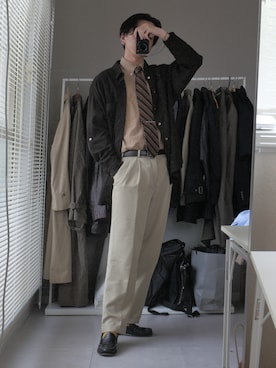 「アイテム（ネクタイ）」を使った、sseirukunさん（メンズ・178cm・20代）の秋コーディネート