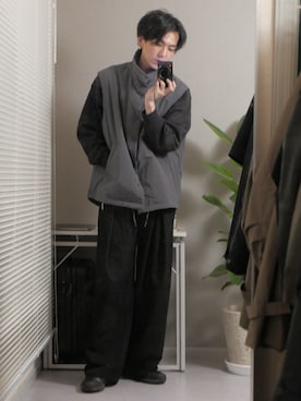 「アイテム（ダウンベスト）」を使った、sseirukunさん（メンズ・178cm）の秋コーディネート