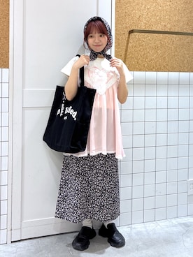 「MILKFED.（ミルクフェド）のアイテム」を使った、彩さん（レディース・156cm）の夏コーディネート