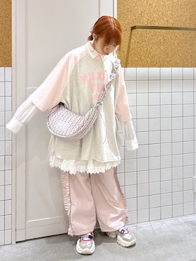 「MILKFED.（ミルクフェド）のアイテム」を使った、彩さん（レディース・155cm）の春コーディネート