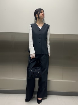 「NOLLEY’S（ノーリーズ）のアイテム」を使った、Segawaさん（レディース・163cm）の冬コーディネート