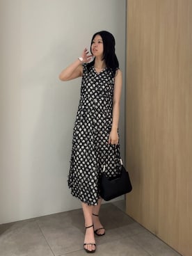 「アイテム（ヘアアクセサリー、グレー系）」を使った、Segawaさん（レディース・163cm）の夏コーディネート