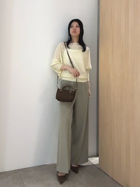 「NOLLEY’S（ノーリーズ）のアイテム（アクセサリー）」を使った、Segawaさん（レディース・163cm）の秋コーディネート