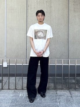 「XLARGE（エクストララージ）のSWIRL S/S TEE（Tシャツ/カットソー、ホワイト系）」を使った、TOHMAさん（メンズ・173cm）の夏コーディネート