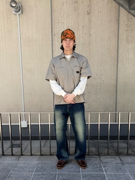 「XLARGE（エクストララージ）のアイテム（パンツ）」を使った、TOHMAさん（メンズ・173cm）の春コーディネート