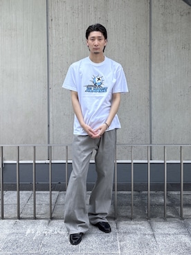 「XLARGE（エクストララージ）のX BALL LOGO S/S TEE（Tシャツ/カットソー、ホワイト系）」を使った、TOHMAさん（メンズ・173cm）の夏コーディネート