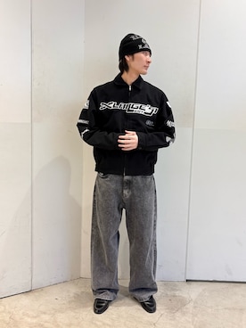 「XLARGE（エクストララージ）のアイテム（帽子）」を使った、TOHMAさん（メンズ・175cm）の春コーディネート
