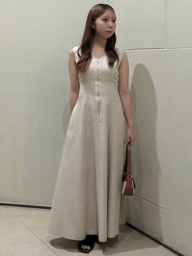 「フレアワンピース」｜HINANO KANBARAさん（レディース・152cm）の春コーディネート