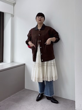 「アイテム（ブルゾン）」を使った、kana18sさん（レディース・158cm・30代）の秋コーディネート