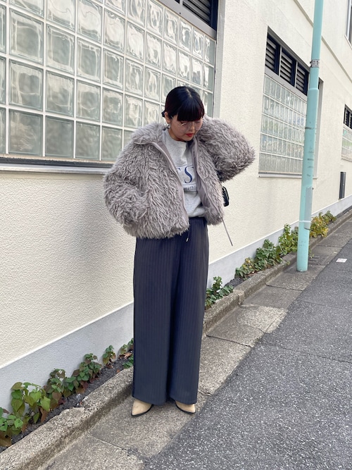 セール】【nane】【Suzuki セレクト】WZIPミックスファーブルゾン