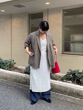 「アイテム（テーラードジャケット）」を使った、kana18sさん（レディース・158cm・20代）の秋コーディネート
