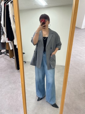 「アイテム（テーラードジャケット）」を使った、kana18sさん（レディース・158cm）の夏コーディネート