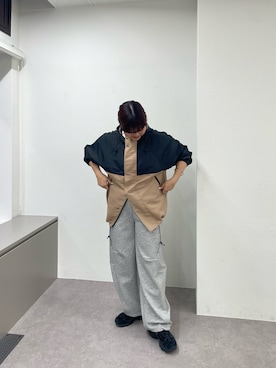 「Remind me and forever（リマインドミーアンドフォーエバー）の【OTONA】フード付きマウンテンパーカー（マウンテンパーカー、ベージュ系）」を使った、kana18sさん（レディース・158cm）の冬コーディネート